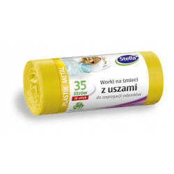 WORKI NA ŚMIECI Z TAŚMĄ EKO 35L 15SZT EKOLOGICZNE