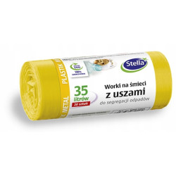 WORKI NA ŚMIECI Z TAŚMĄ EKO 35L 15SZT EKOLOGICZNE