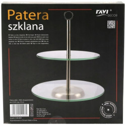 PATERA SZKLANA DWUPOZIOMOWA PIRAMIDA