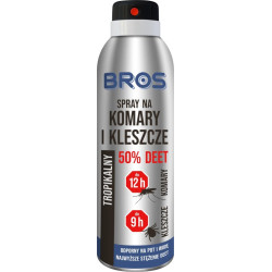 Płyn na KOMARY KLESZCZE 130 ml Środek PRZECIWKO KOMAROM KLESZCZOM 50% DEET
