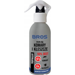 Płyn na KOMARY KLESZCZE 130 ml Środek PRZECIWKO KOMAROM KLESZCZOM 50% DEET