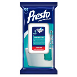 PRESTO Ściereczki nawilżane do łazienki 48 szt