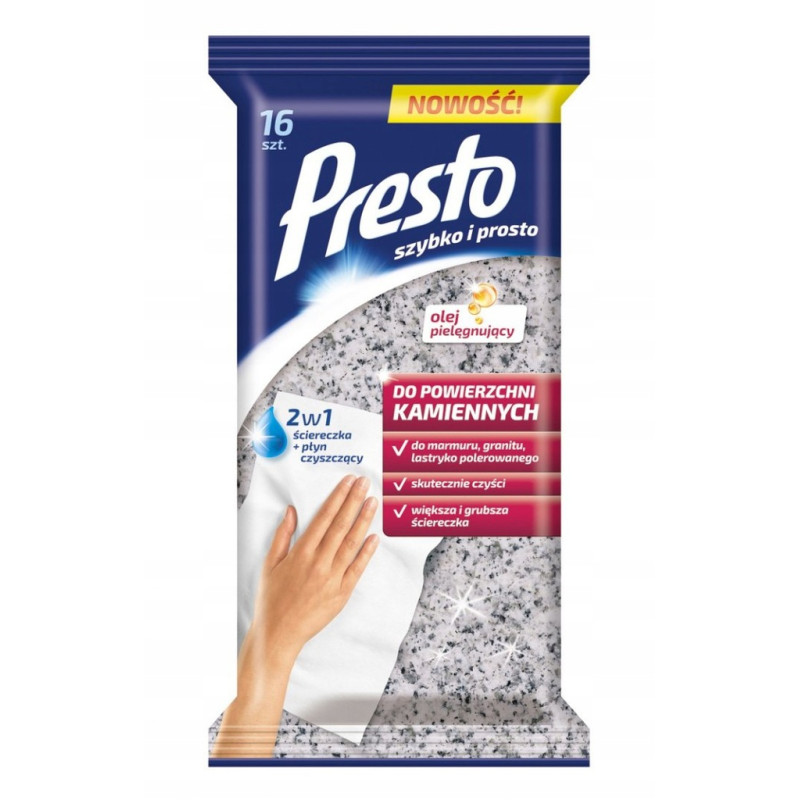 Presto Ściereczki do Powierzchni Kamiennych 16 szt