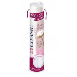 Płatki kosmetyczne do demakijażu bawełniane Cleanic Pure Effect 125 szt