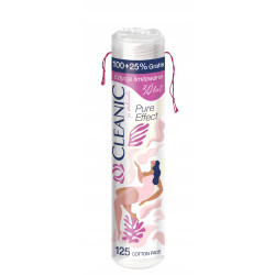 Płatki kosmetyczne do demakijażu bawełniane Cleanic Pure Effect 125 szt