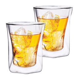 KOMPLET 2 SZKLANEK TERMICZNYCH DO WHISKY 300 ML