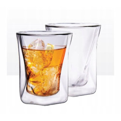 KOMPLET 2 SZKLANEK TERMICZNYCH DO WHISKY 300 ML