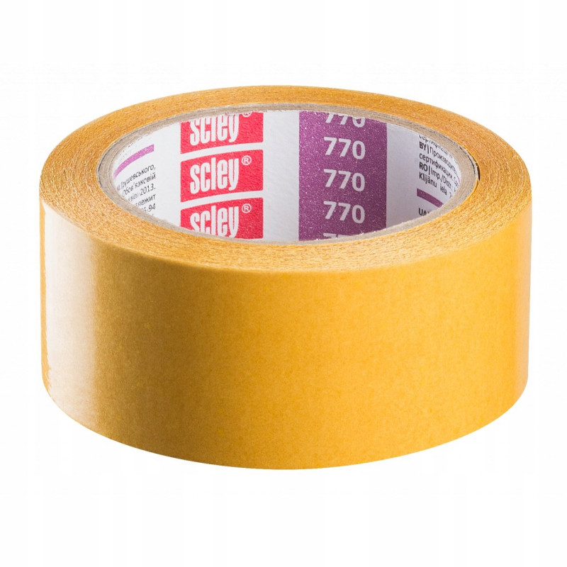 Taśma dwustronna PP 50 mm x 25 m SCLEY