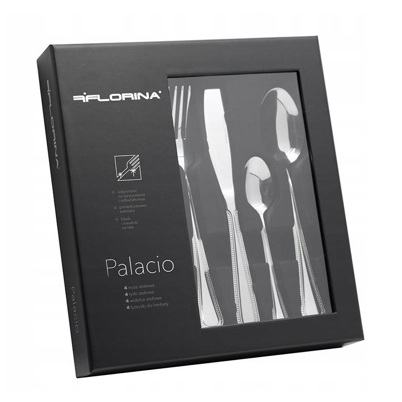 Komplet sztućców Florina Palacio 16el. NA 4 OSOBY POLEROWANE pudełko FLOK