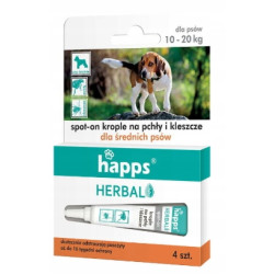 Happs Krople na pchły i kleszcze dla średnich psów