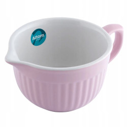 MISKA CERAMICZNA Z UCHWYTEM I WYLEWKĄ RÓŻOWA 550ML DO SOSU ALTOM DESIGN