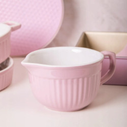 MISKA CERAMICZNA Z UCHWYTEM I WYLEWKĄ RÓŻOWA 550ML DO SOSU ALTOM DESIGN
