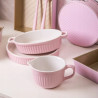 MISKA CERAMICZNA Z UCHWYTEM I WYLEWKĄ RÓŻOWA 550ML DO SOSU ALTOM DESIGN