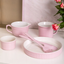 MISKA CERAMICZNA Z UCHWYTEM I WYLEWKĄ RÓŻOWA 550ML DO SOSU ALTOM DESIGN