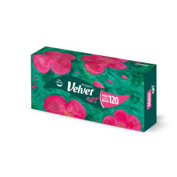Velvet Chusteczki higieniczne bezzapachowe Pastels ART 3 warst. 120 szt.