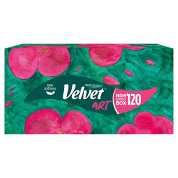 Velvet Chusteczki higieniczne bezzapachowe Pastels ART 3 warst. 120 szt.