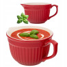 RED CHILLI NACZYNIE CERAMICZNE Z UCHWYTEM I WYLEWKĄ 17.5X13.5X9 CM 550 ML