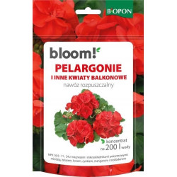 Nawóz rozpuszczalny PELARGONIE i inne KWIATY BALKONOWE bloom! BiOPON - 200g
