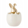 FIGURKA CERAMICZNA ZŁOTY ZAJąC W JAJKU 5.5X5.5X8 CM DEK. A
