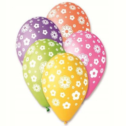 Balony Premium "Kwiatuszki", 12"/ 5 szt.