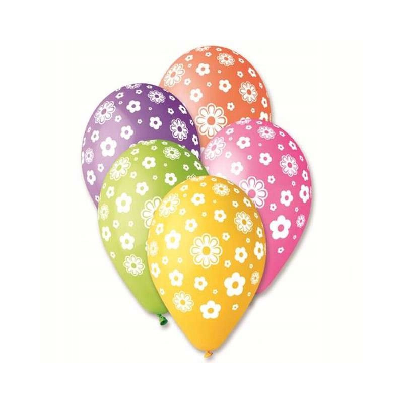 Balony Premium "Kwiatuszki", 12"/ 5 szt.