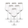 RUBIN GOLD KOMPLET 6 KIELISZKÓW WINO BIAŁE 370 ML
