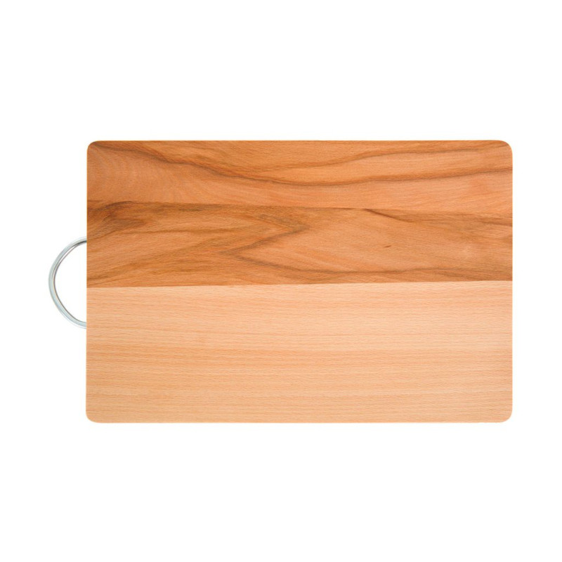 Deska do krojenia drewniana prostokątna z metalową rączką Woody 30 x 20 cm DOMOTTI