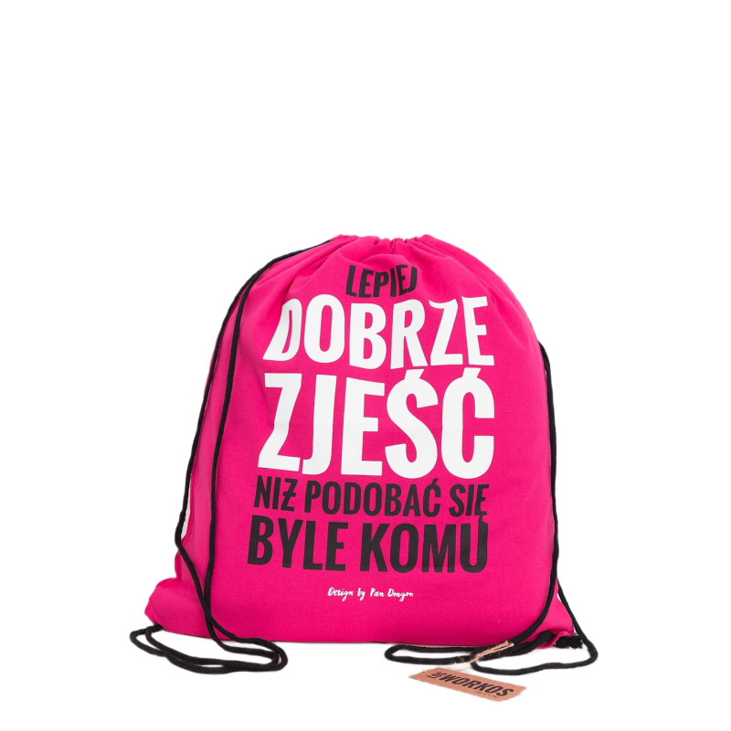 Worek plecak Lepiej dobrze zjeść niż podobać się byle komu