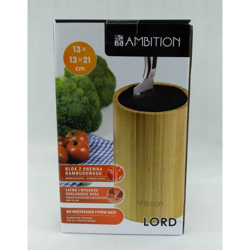AMBITION LORD BLOK UNIWERSALNY BAMBUS Z TRAWĄ 13X13X21CM