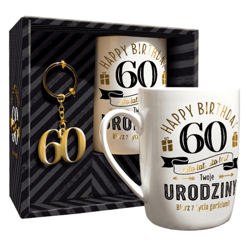 SET STO LAT KUBEK   BRYLOK 60 URODZINY