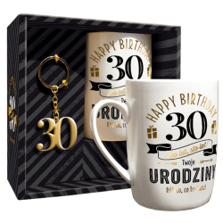 KUBEK 30 LAT Z BRELOKIEM MAD DOTS NA PREZENT