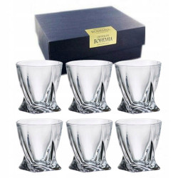 BOHEMIA QUADRO SZKLANKA WHISKY 340 KPL 6szt