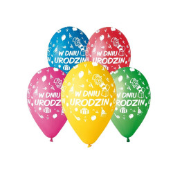 BALON PREMIUM NA HEL 13 CALI 5SZT W DNIU URODZIN