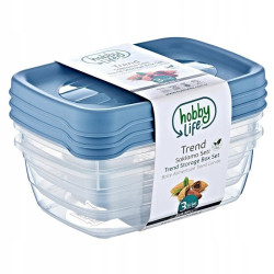 POJEMNIKI NA ŻYWNOŚĆ ZESTAW 3 SZT 2L JAKOŚĆ 2000ML HOBBY LIFE JAKOŚĆ