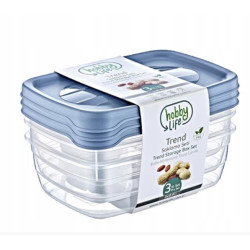 POJEMNIKI NA ŻYWNOŚĆ ZESTAW 3 SZT 2L JAKOŚĆ 2000ML HOBBY LIFE JAKOŚĆ