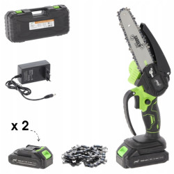 PIŁA AKUMULATOROWA GAŁĘZIOWA 21V 600W MINI PILARKA ŁAŃCUCHOWA +2 AKU