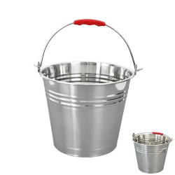 Metalowe Wiadro - uchwyt - stal nierdzewna - 5L