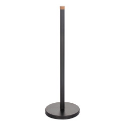 STOJAK NA PAPIER TOALETOWY METALOWY   BAMBUS 15X46.5 CM CZARNY