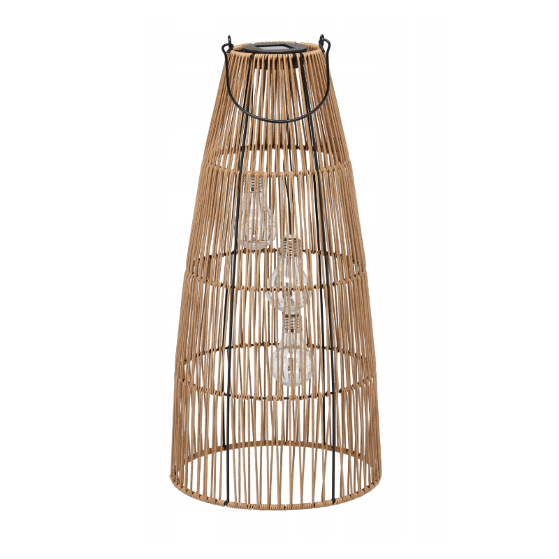 LAMPION SOLARNY DO OGRODU BRĄZOWY LATARNIA LAMPA OGRODOWA LATARENKA 55 CM
