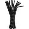 Słomki plastikowe wielokrotnego użytku czarne łamane 20 szt. 21cm