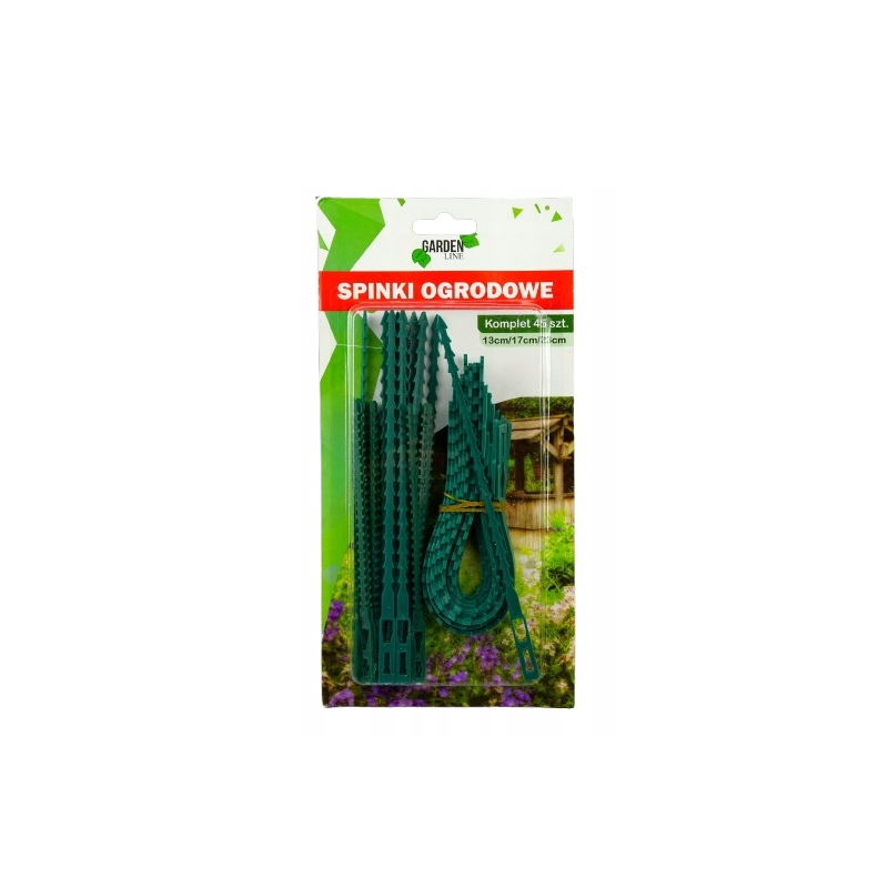 Opaski Spinki do mocowania roślin 45 szt. zielone samozaciskowe 13–23 cm