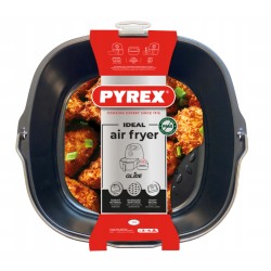 Koszyk pojemnik metalowy z uchwytem do AIR FRYER 22x21 cm PYREX kwadratowy