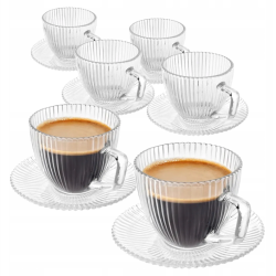 Komplet 6 filiżanek ze spodkiem 250ml filiżanki do kawy Altom Design Selena