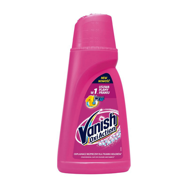 VANISH Oxi Action Pink Odplamiacz Kolor Płyn 1l
