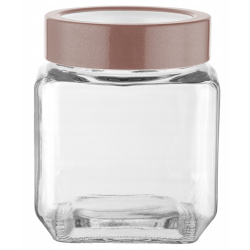POJEMNIK SZKLANY na produkty sypkie MĄKĘ CUKIER PŁATKI kwadratowy 500 ml