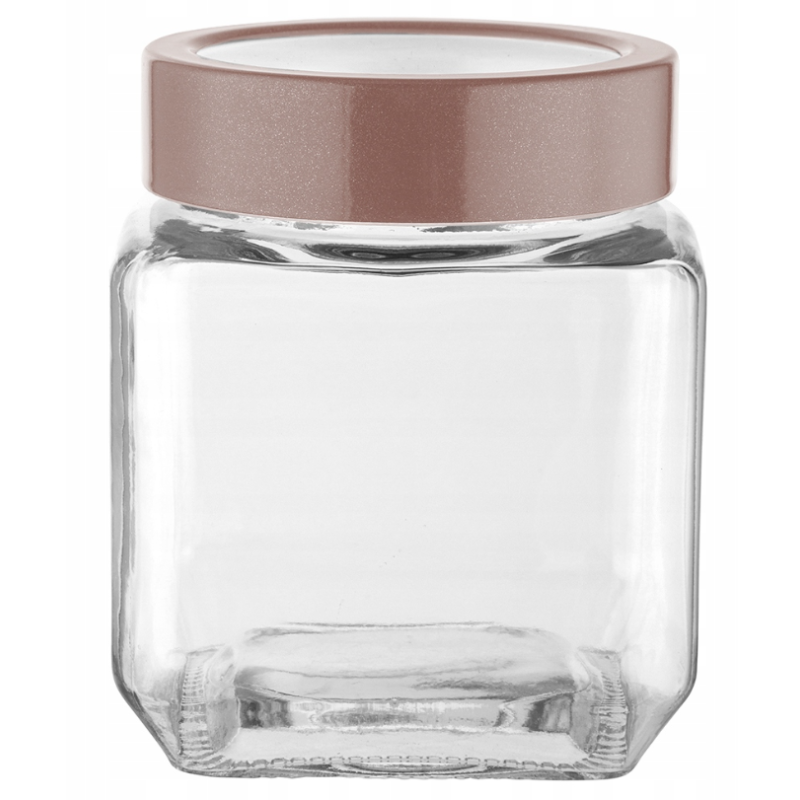 POJEMNIK SZKLANY na produkty sypkie MĄKĘ CUKIER PŁATKI kwadratowy 500 ml