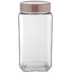 POJEMNIK SZKLANY na produkty sypkie MĄKĘ CUKIER PŁATKI kwadratowy 1000 ml