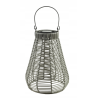 Lampion solarny 41cm szary na taras balkon ogród