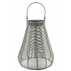 Lampion solarny 45cm szary na taras balkon ogród