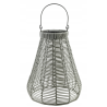 Lampion solarny 45cm szary na taras balkon ogród